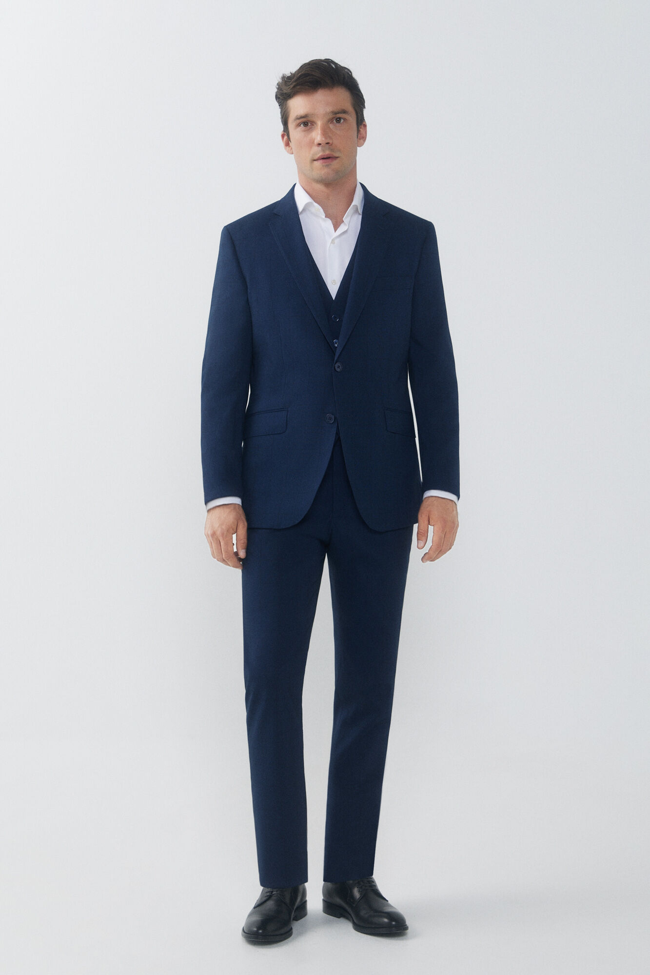 Cortefiel Series XXI checked trousers Blue