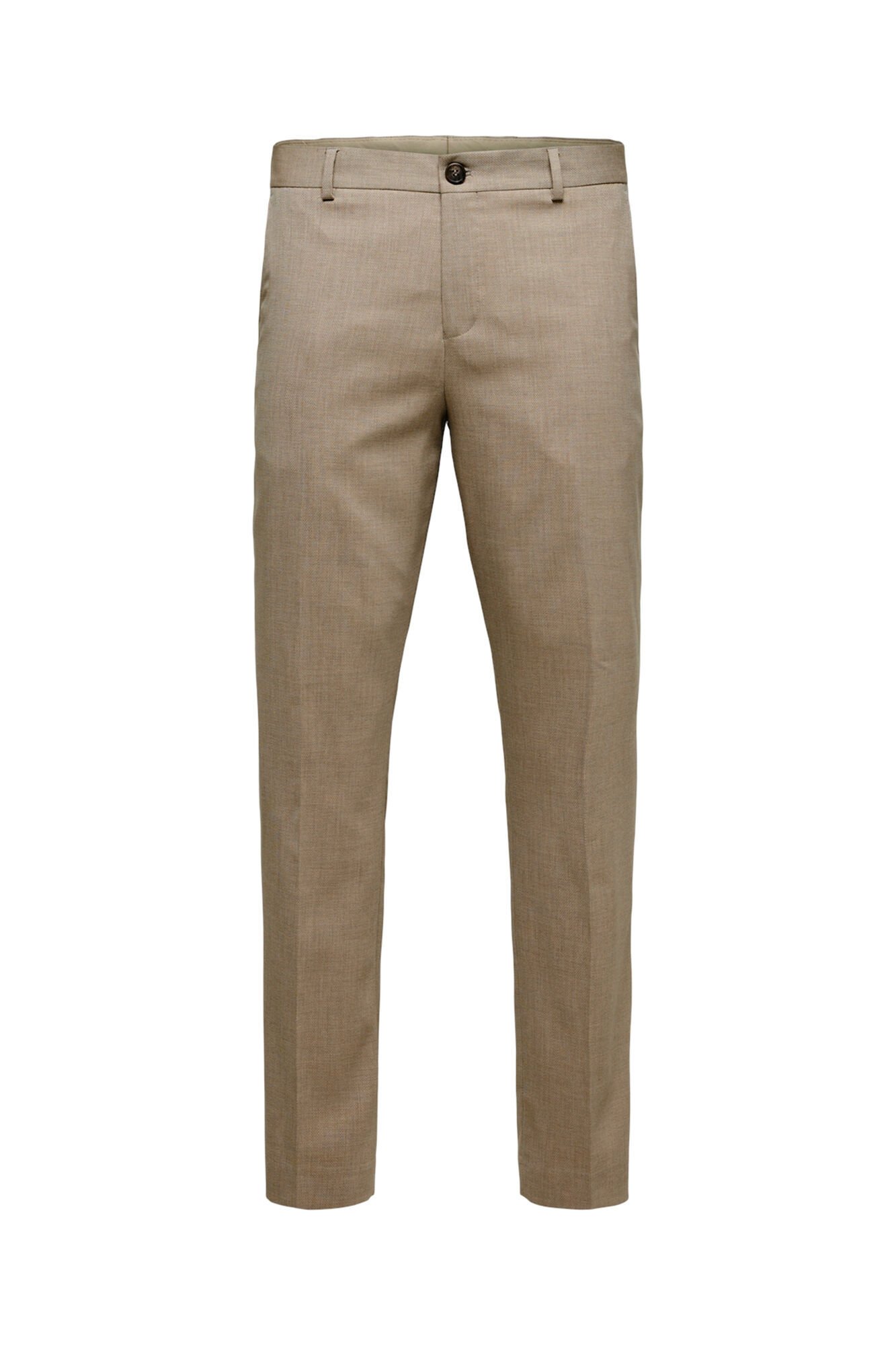 Selected Cal&ccedil;as de fato Slim Fit com l&atilde; Castanho