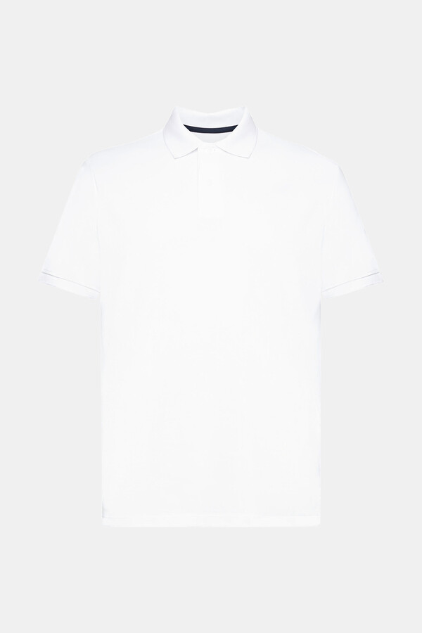 Cortefiel Essential piqué polo shirt White