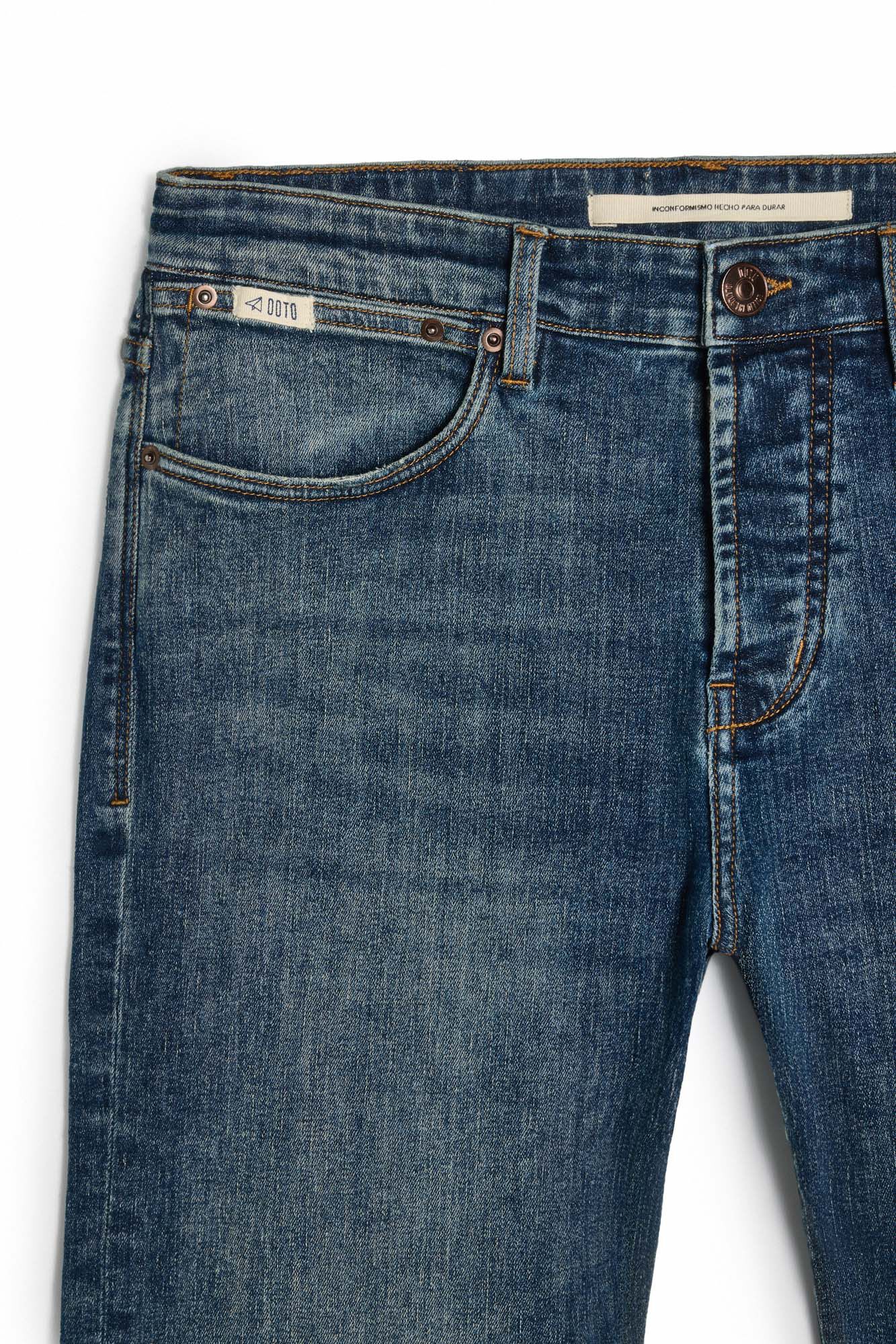 OOTO Vaquero slim lavado medio Azul