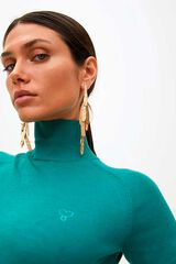 Lola Casademunt Brincos franjas Dourado