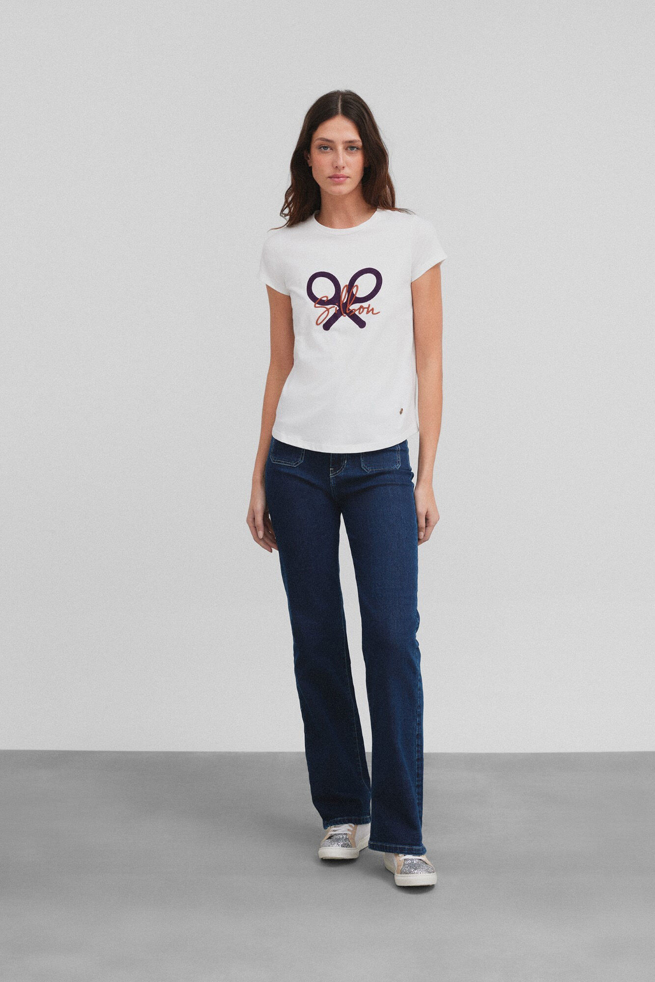 Silbon Camiseta woman clasica Marfil