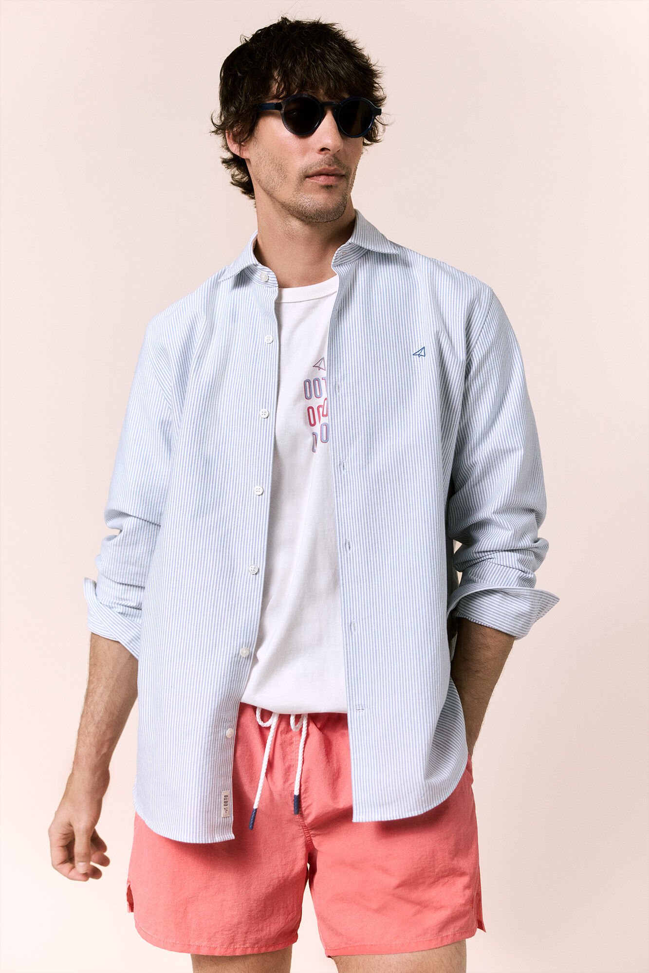 OOTO Fato de banho estampado liso OOTO Vermelho