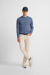 Silbon Jersey liso cuello redondo Azul