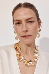 Cortefiel Petal necklace Gold