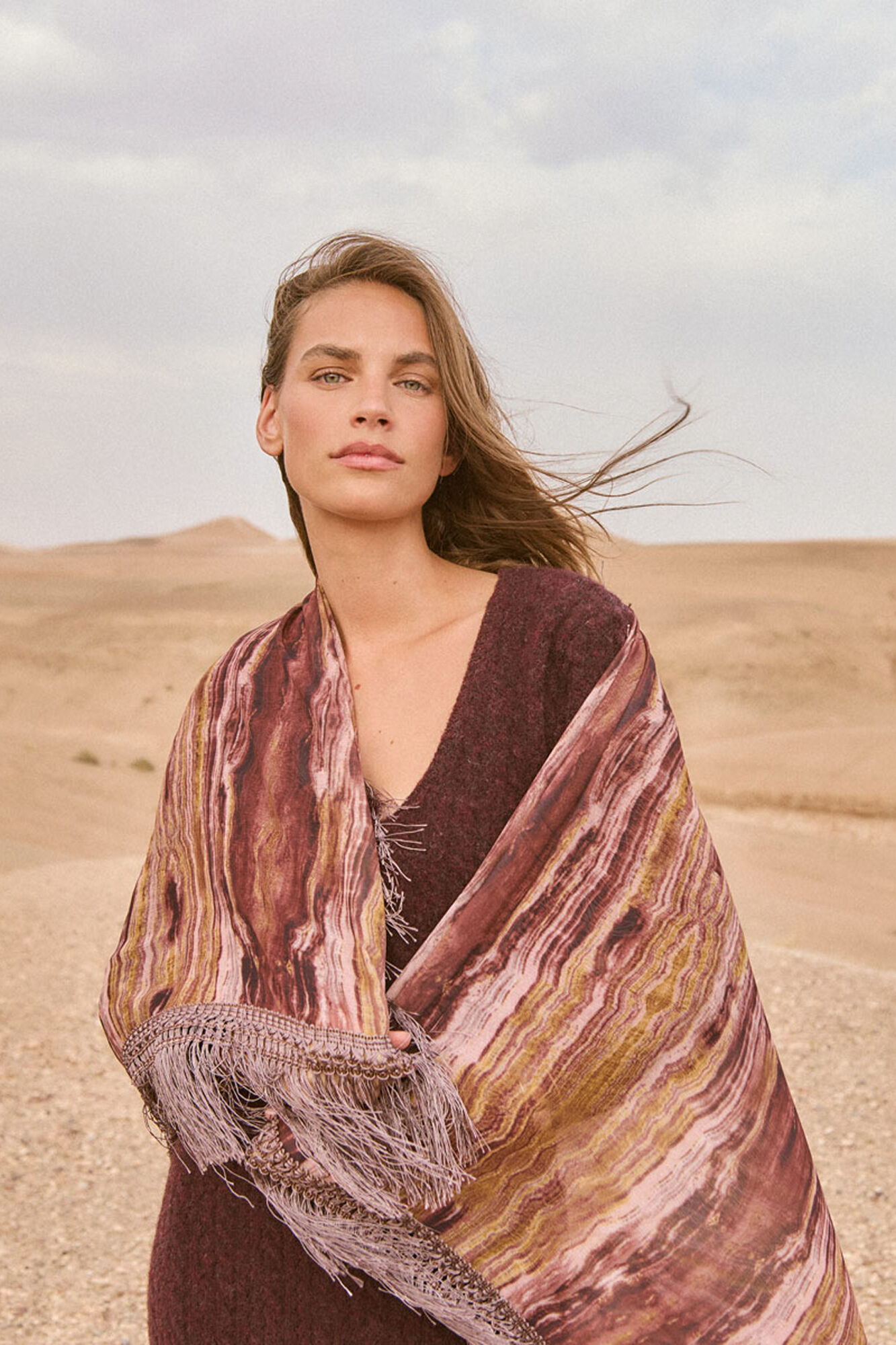 Slowlove Len&ccedil;o de seda estampagem flores