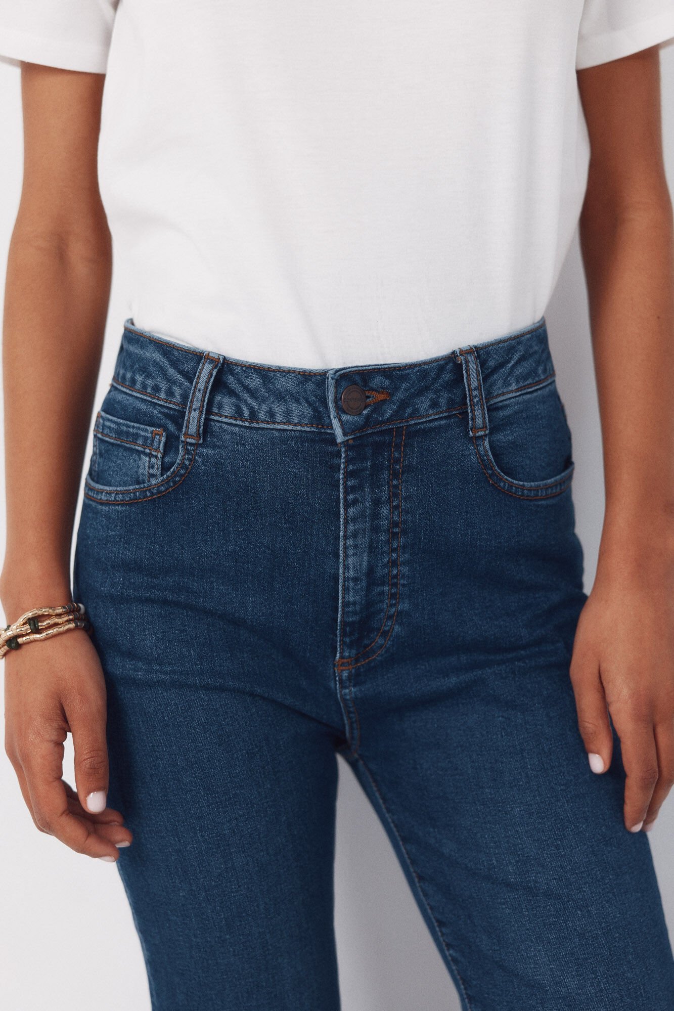 Cortefiel Jeans Bootcut Blue