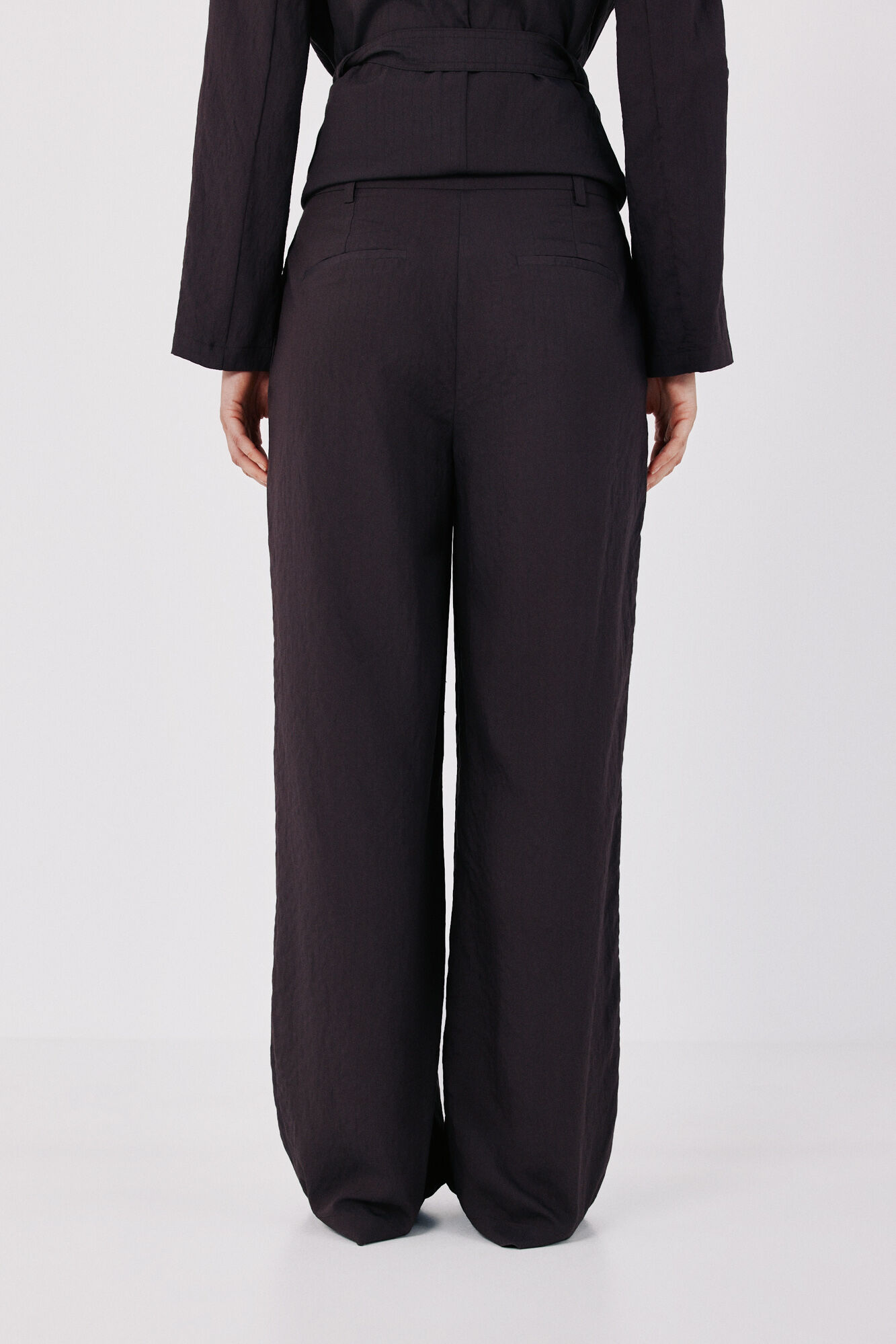 Cortefiel Women's tailored trousers Dark brown