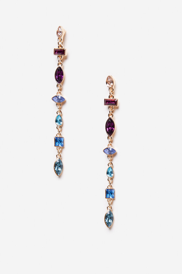 Cortefiel Crystal cascade earrings Multicolour
