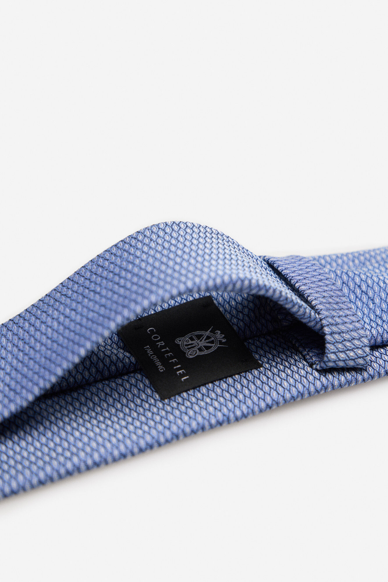 Cortefiel Natural silk tie Blue