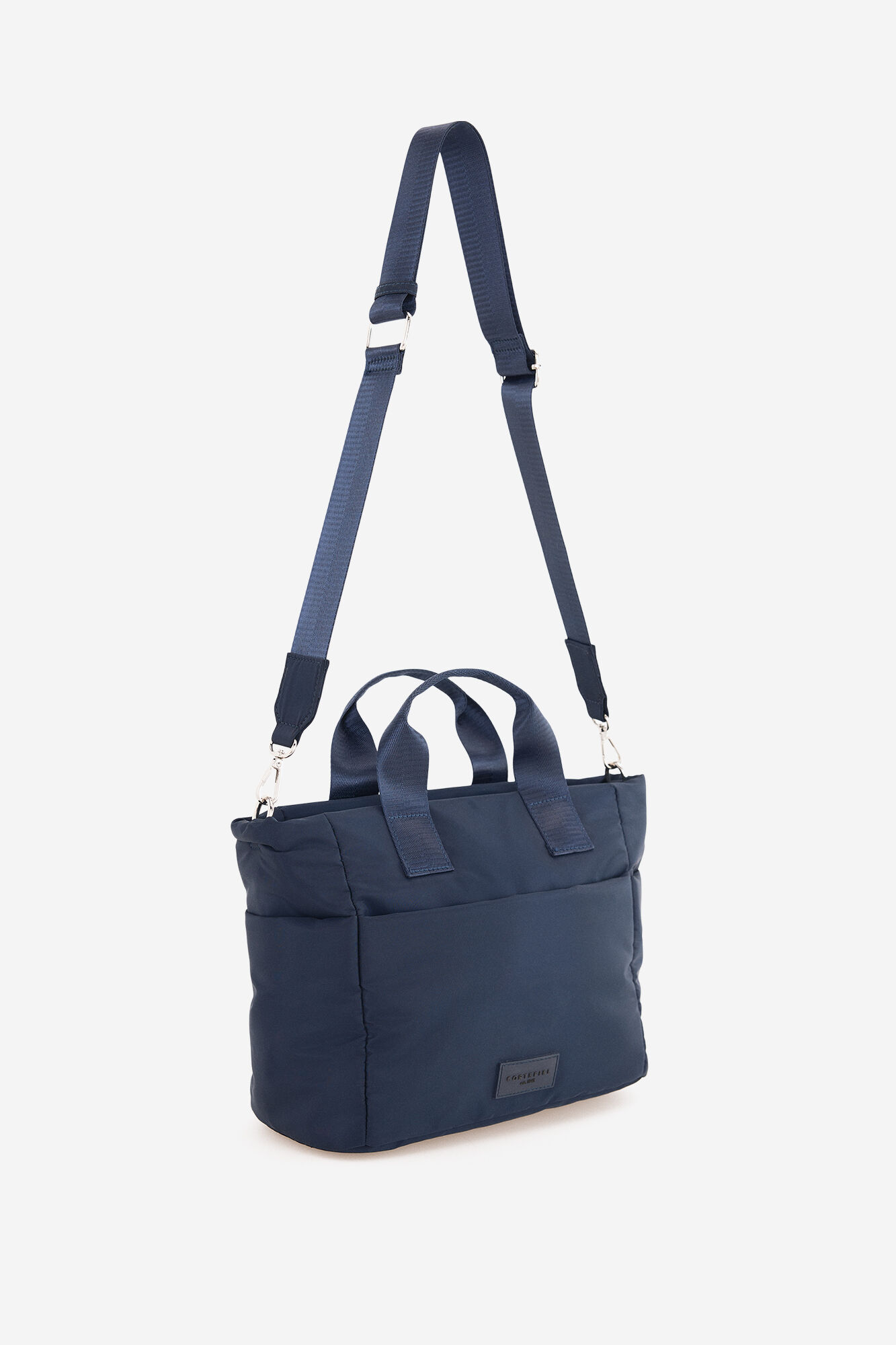 Cortefiel Bolso nylon mediano Azul