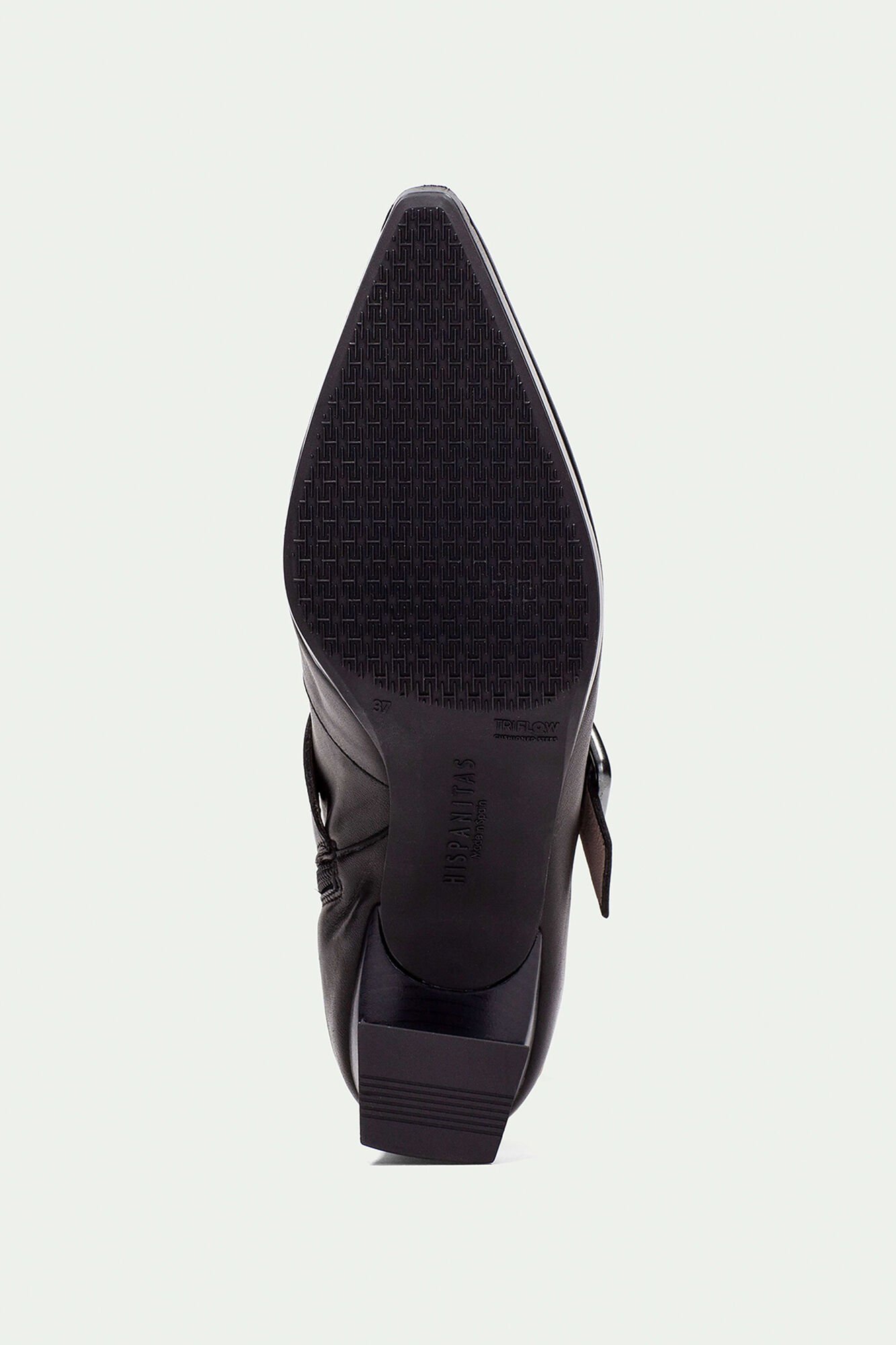 Hispanitas Pointed toe boot with buckle and eyelets ATLANTA Black