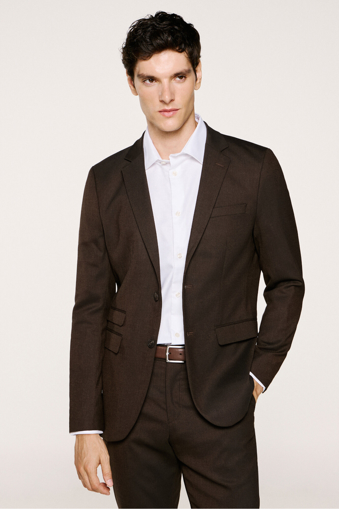 Selected Camisa formal slim fit Branco