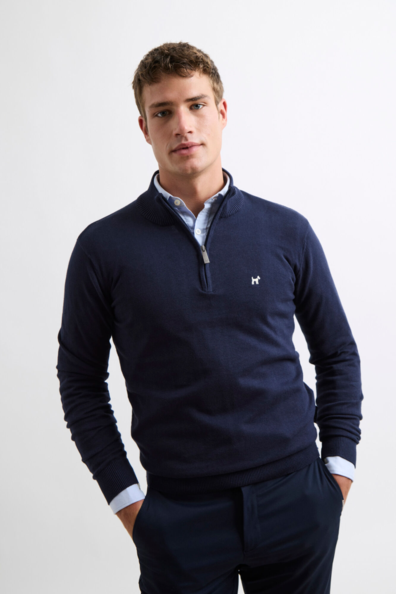 Williot Stockings Zip fastening Jumper Navy