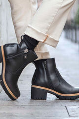 Panama Jack Leather boots with leather lining Black