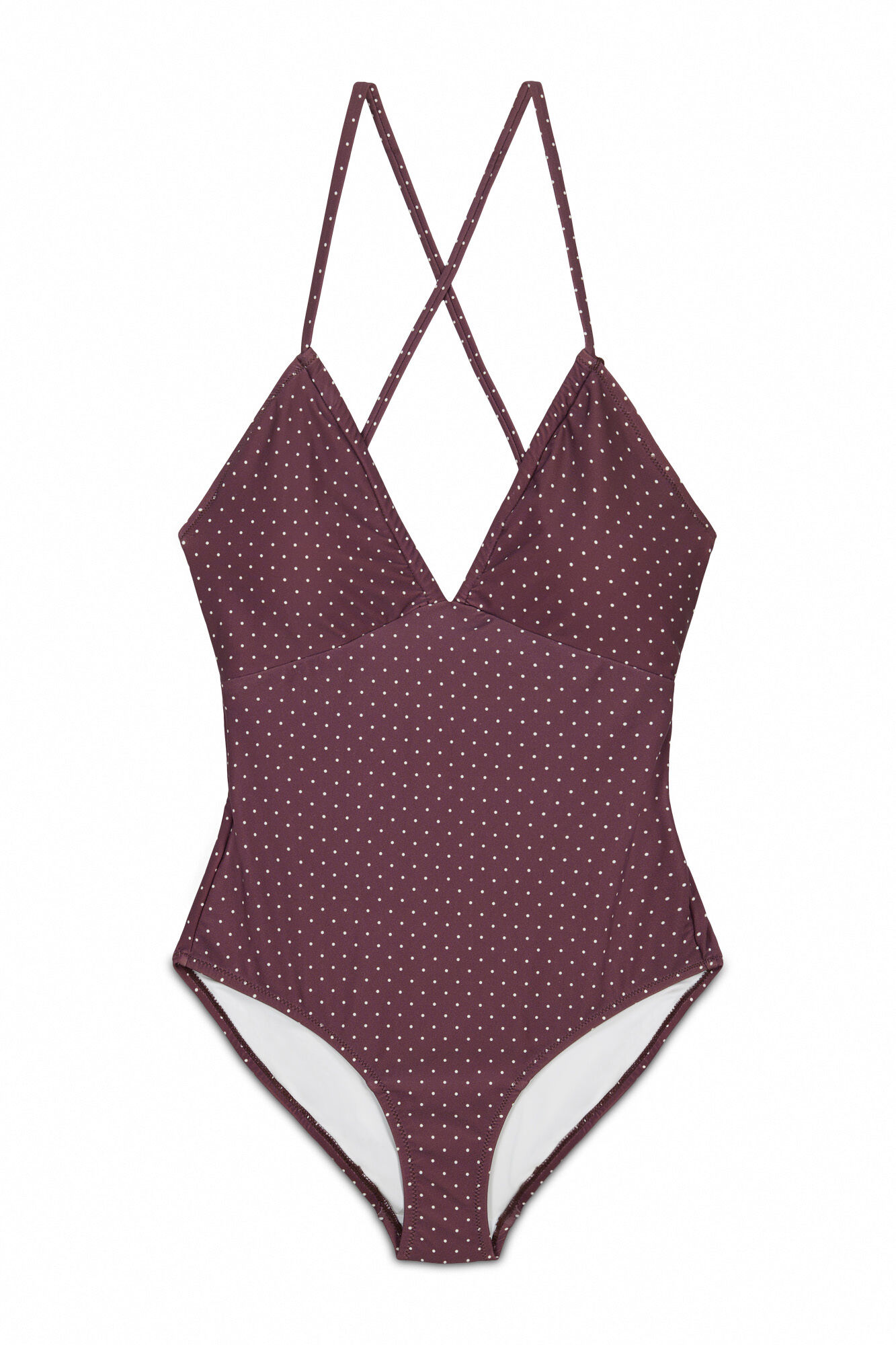 Cortefiel Shaping swimsuit with neckline