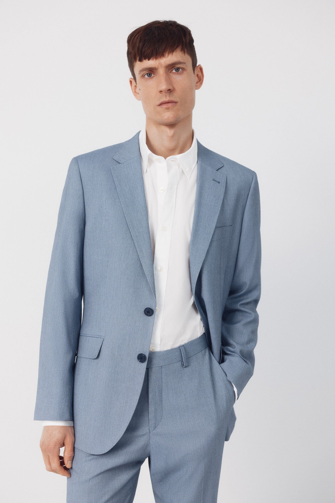 Cortefiel Azul serrilhado americano s&eacute;culo XXI Azul