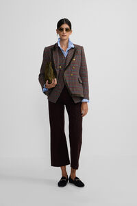 Silbon Blazer cl&aacute;ssico xadrez trespassado