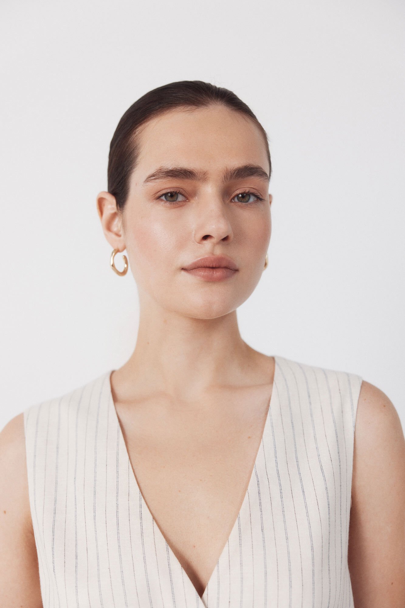 Cortefiel Tailored waistcoat Printed white