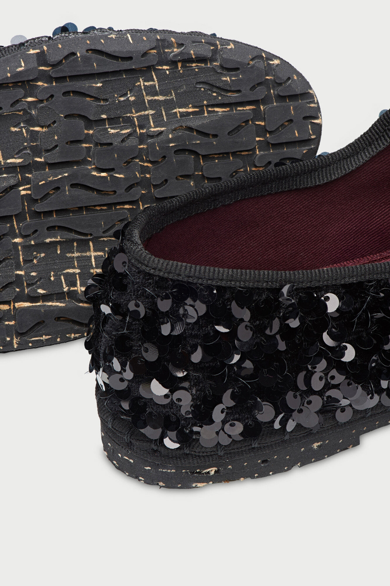 Flabelus Mary Jane com lantejoulas Preto