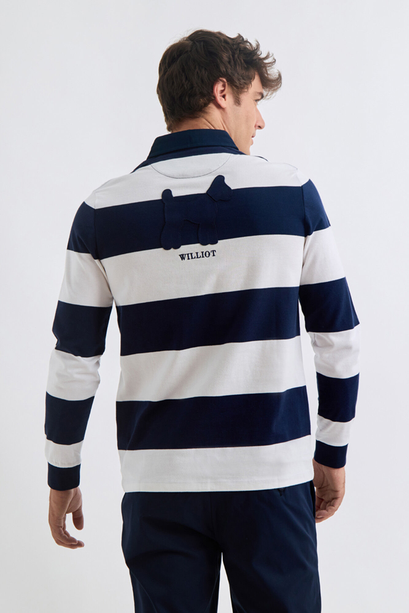 Williot Polo de Rugby Riscas Azul