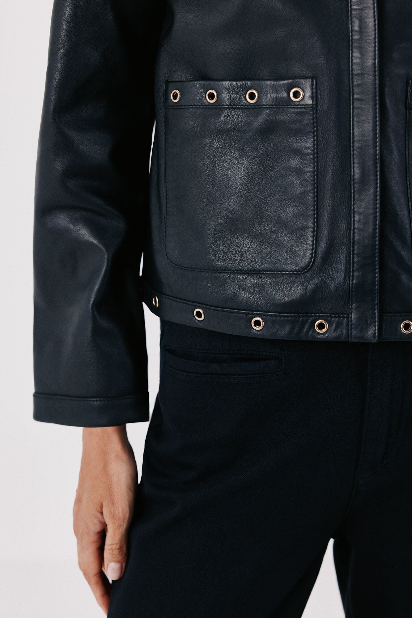 Cortefiel Studded jacket Black