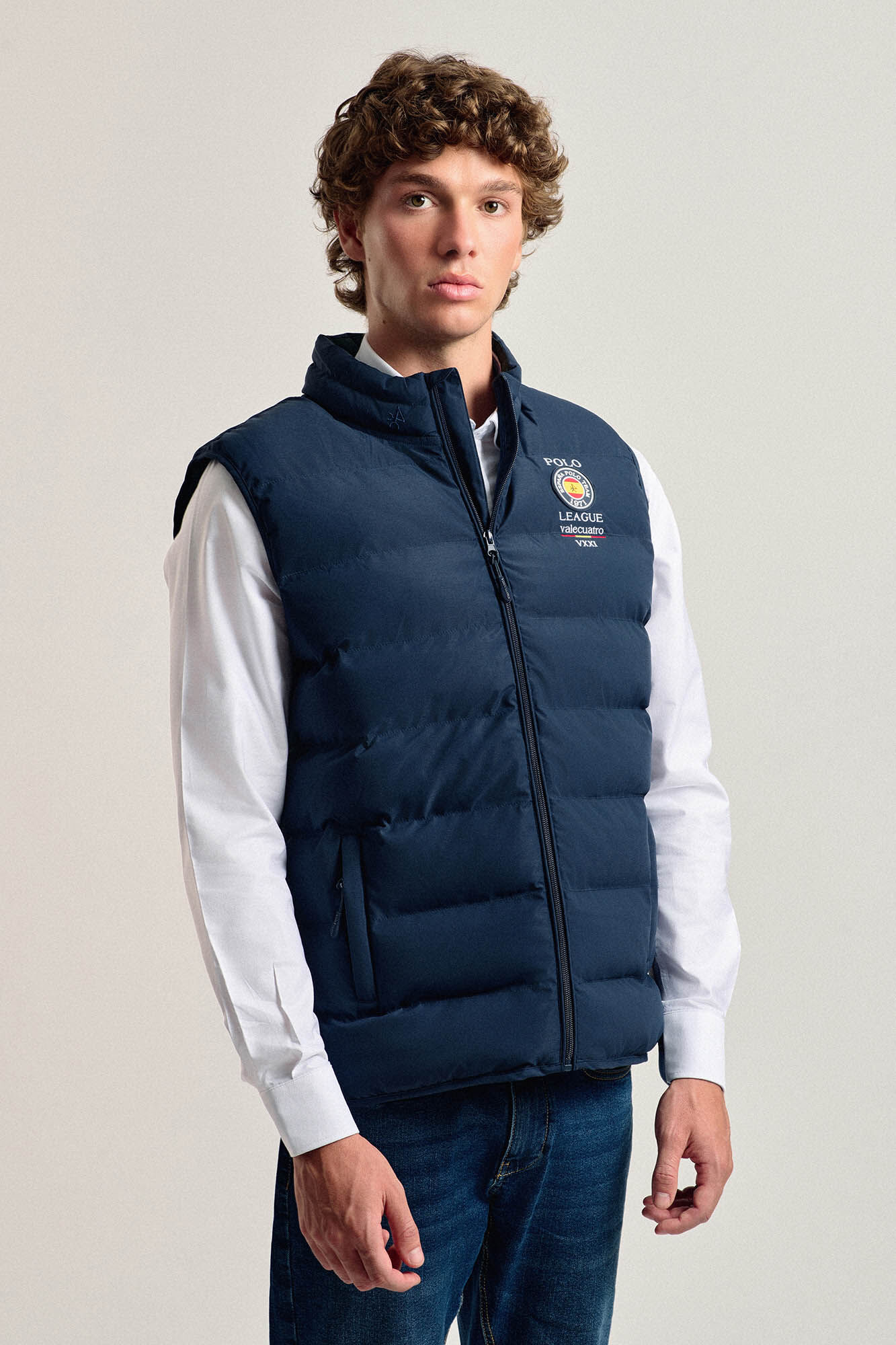 Valecuatro Colete acolchoado azul marinho modelo Spain Shield