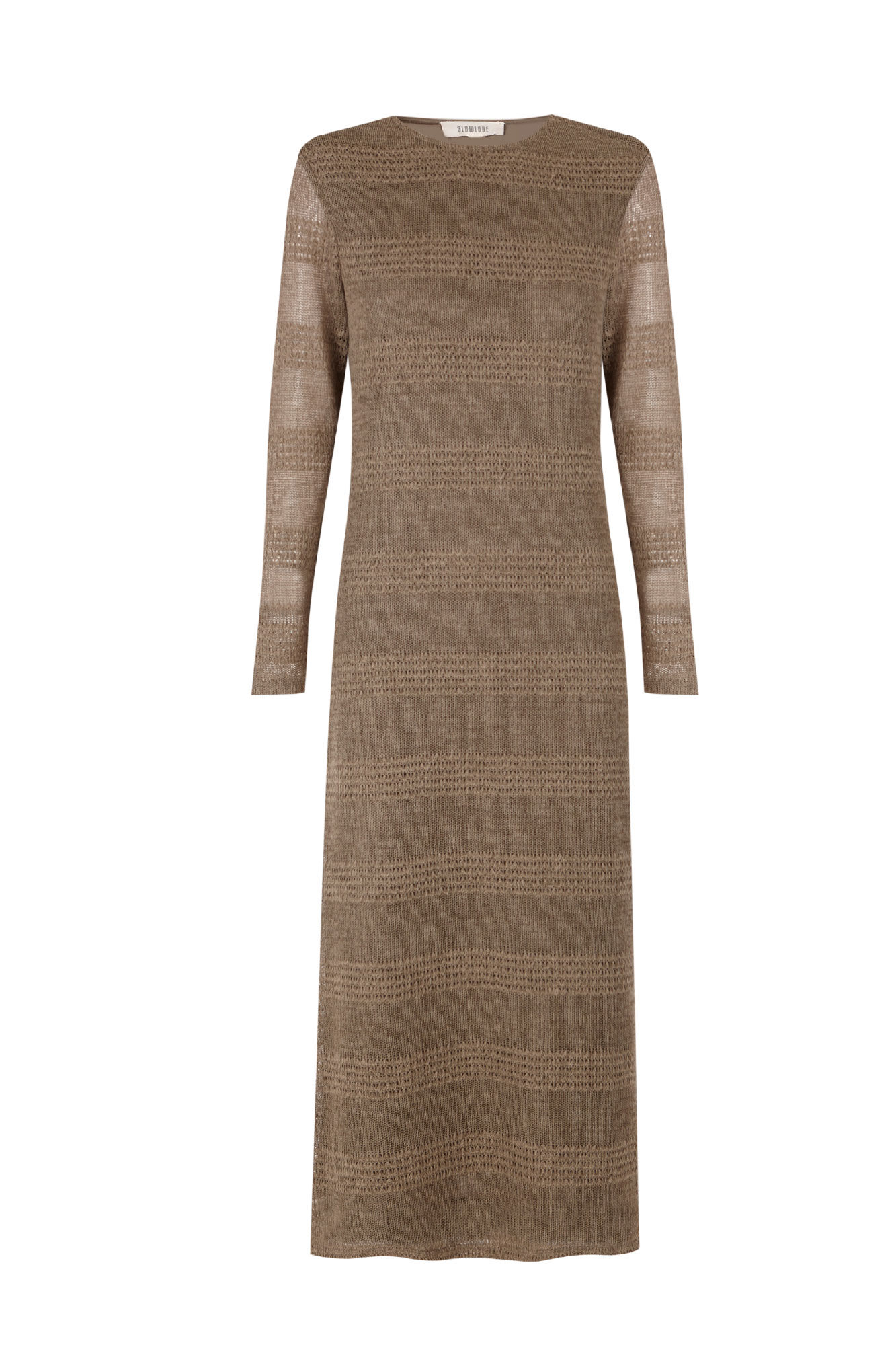 Slowlove Vestido estruturado r&uacute;stico Verde