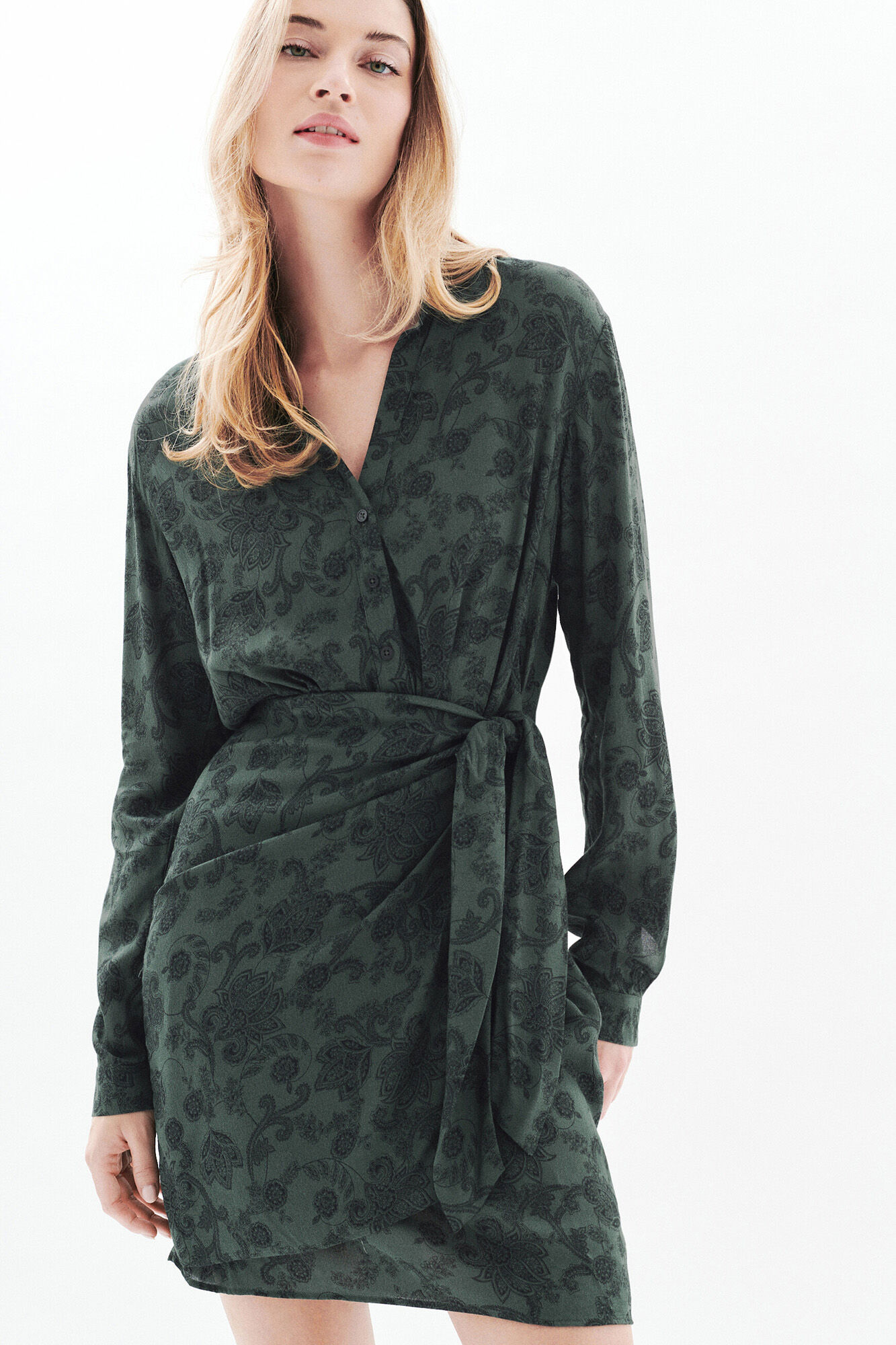 Caroll Vestido 100% viscose Verde