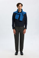 Selected Calças plissadas casuais Cinzento