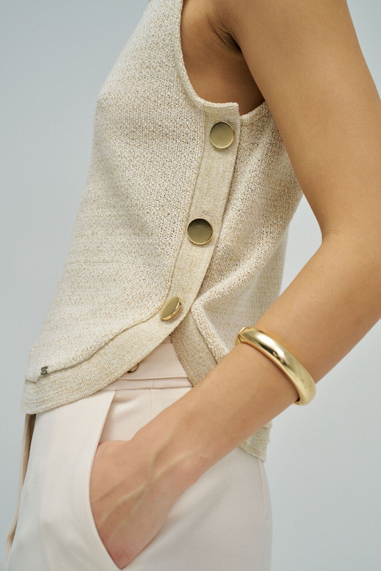 Salsa Jeans Top de punto con l&uacute;rex