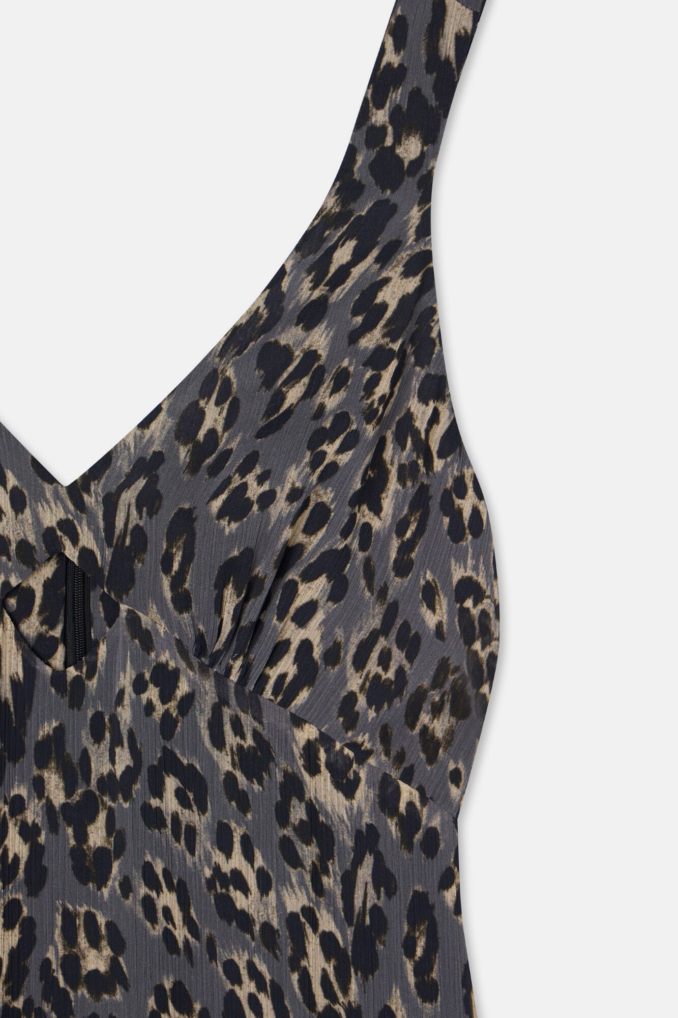 Silbon Vestido longo com estampado animal Azul