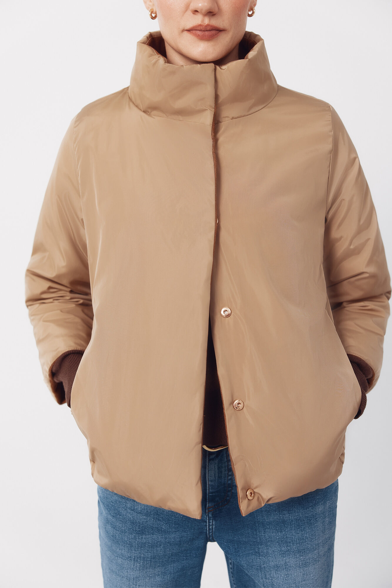 Cortefiel Cazadora acolchada reversible Beige