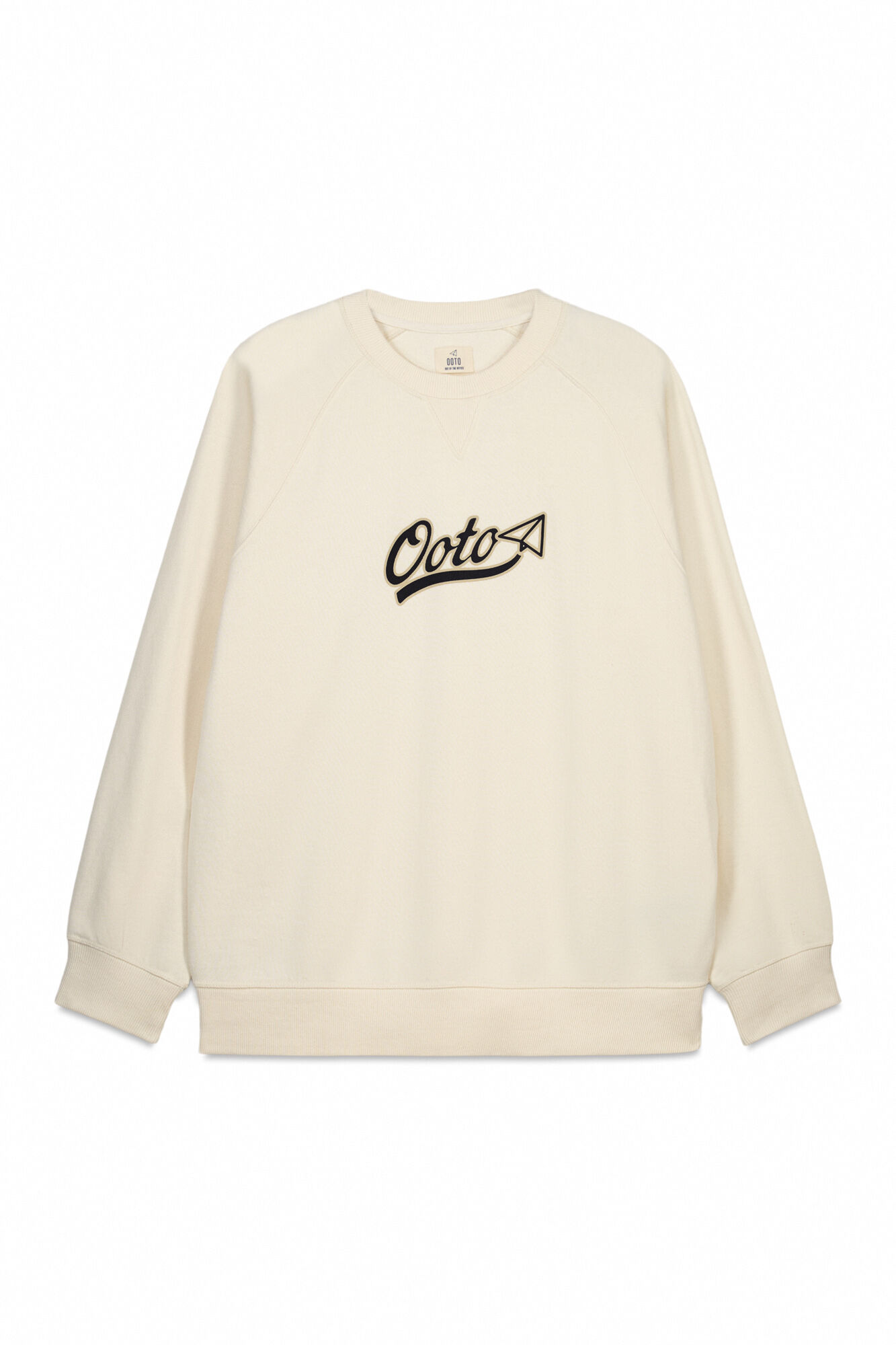 OOTO Sweatshirt logo gola redonda Ecru