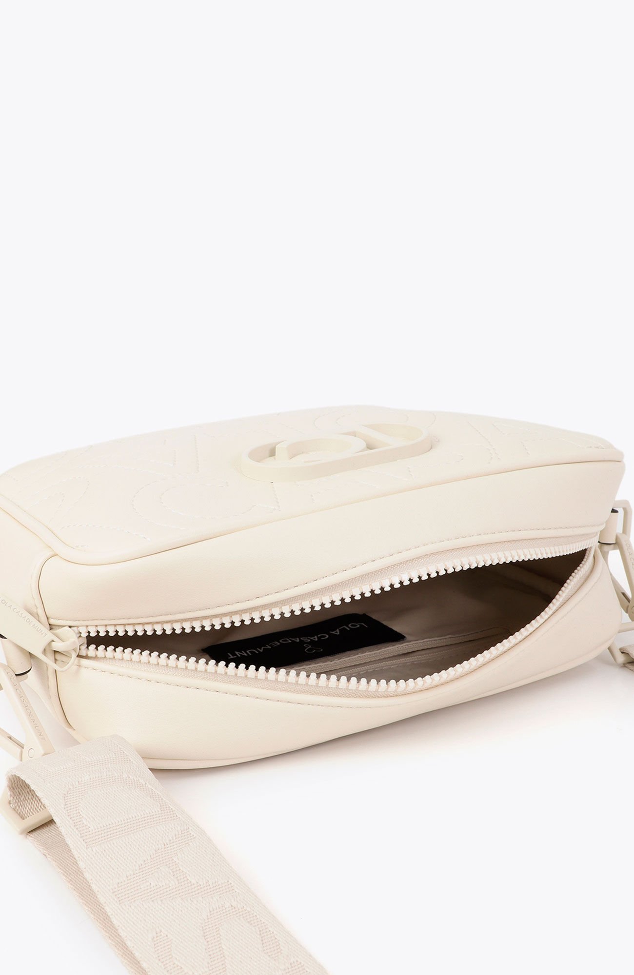 Lola Casademunt Mala a tiracolo com fecho-&eacute;clair Ecru