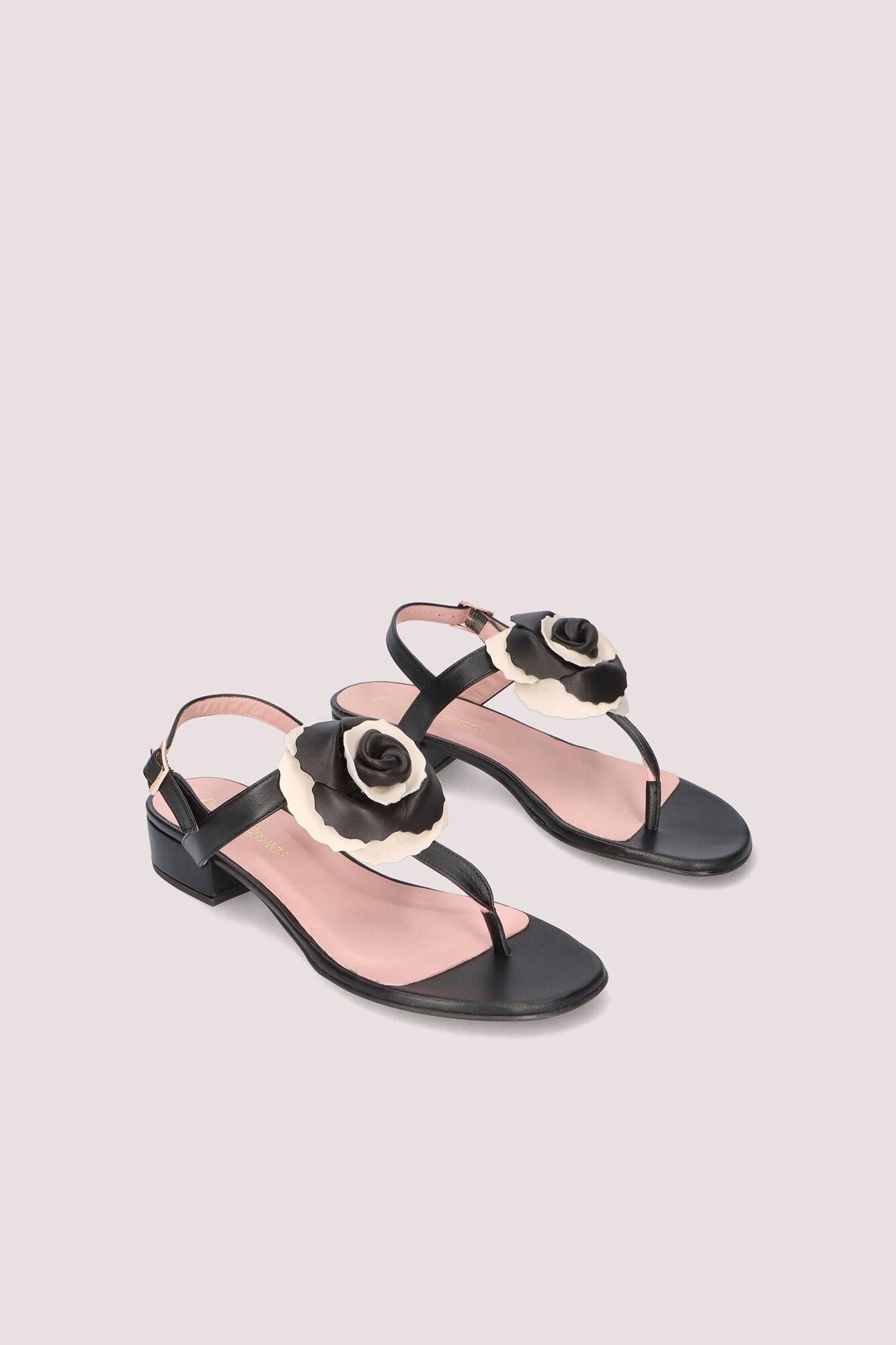 Pretty Ballerinas Nappa leather embellished sandal Black