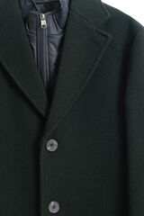 PuroEGO Sobretudo com gola remov&iacute;vel Verde