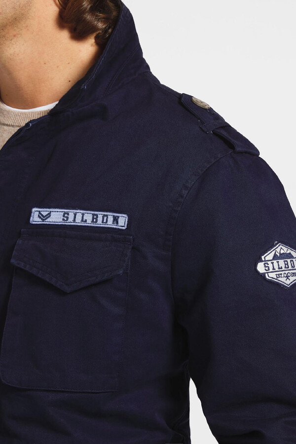 Cortefiel Navy blue garment-dyed jacket Navy