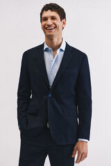 Cortefiel Xxi series micro stripe blazer Navy