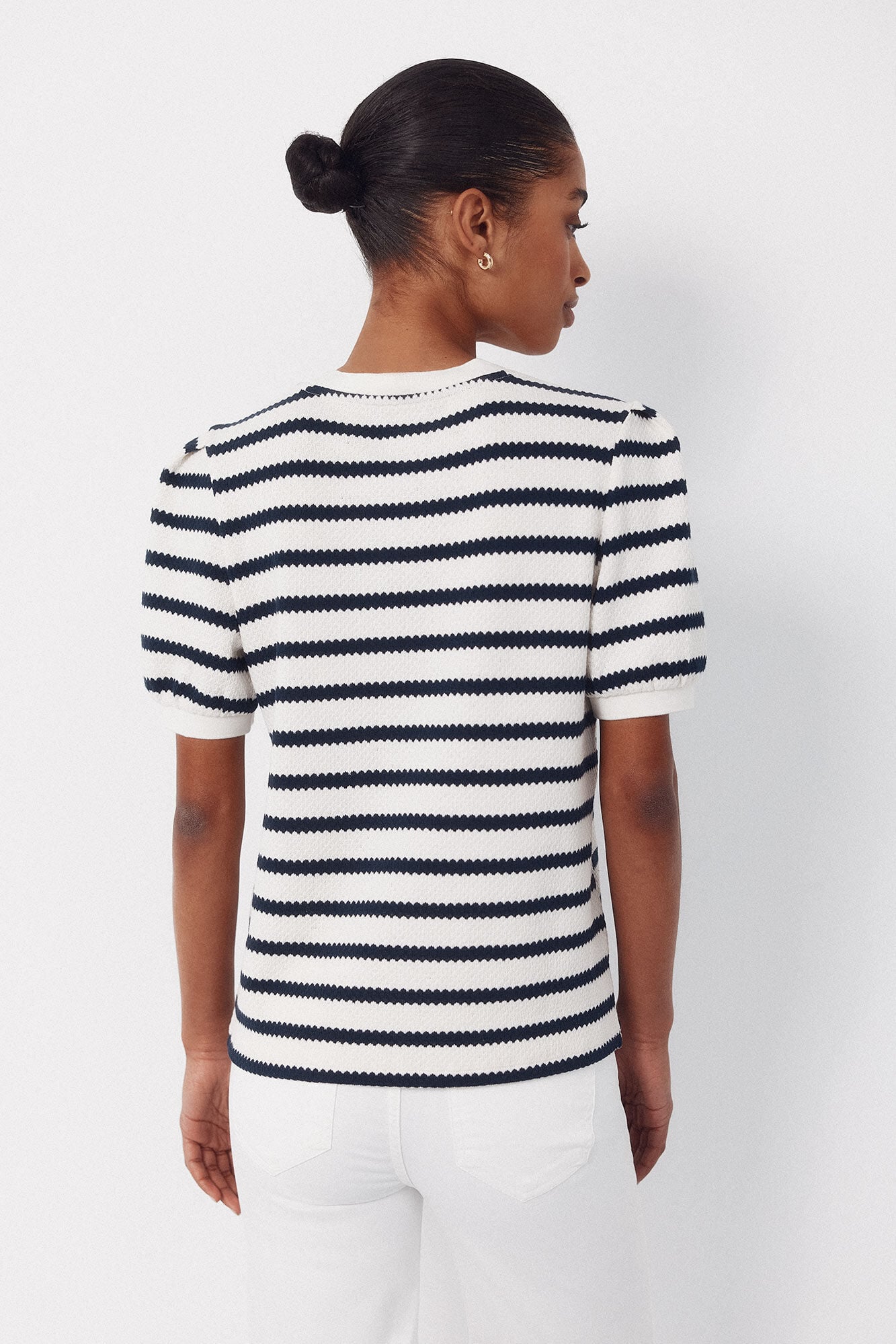 Cortefiel Top estructura rayas Estampado azul