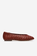 Cortefiel Braided ballerina Red