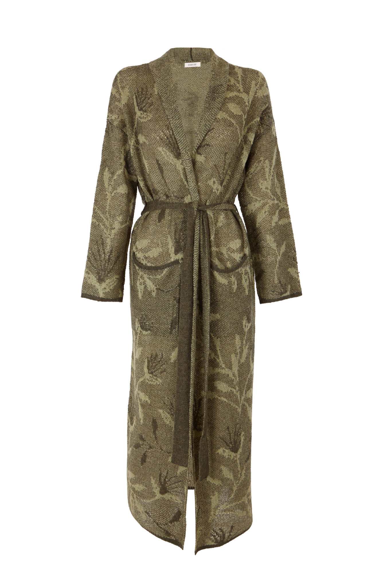 Slowlove Casaco comprido jacquard Verde