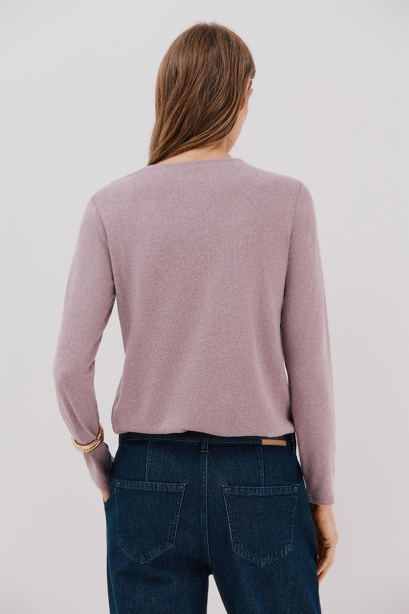 Cortefiel Camiseta com detalhes em strass Roxo