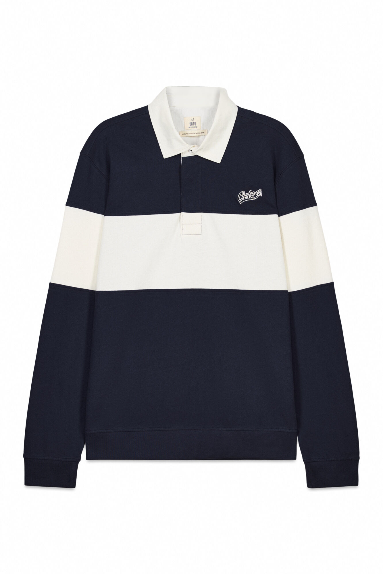 OOTO Long sleeve rugby polo shirt Blue