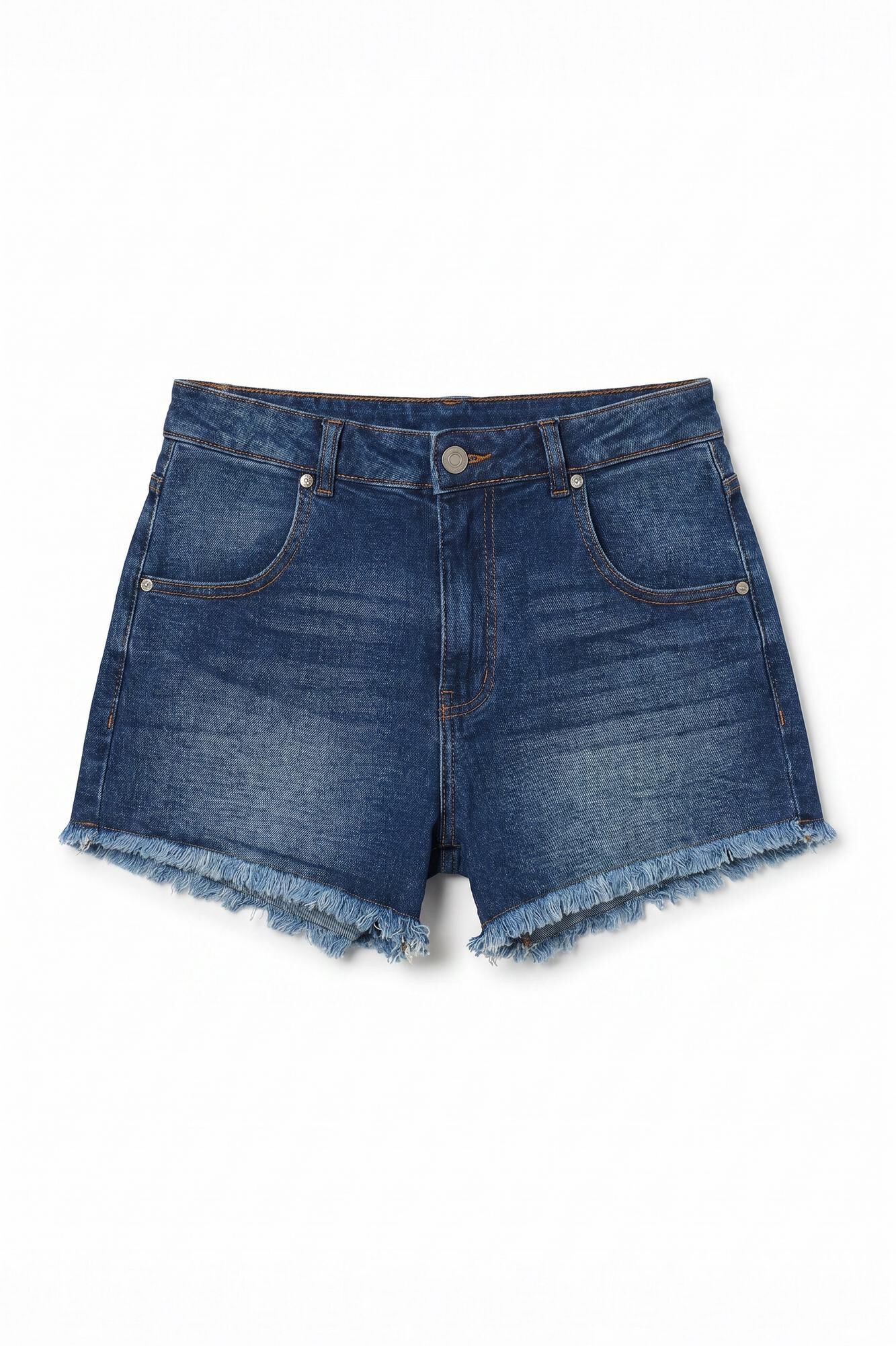 Slowlove Frayed denim shorts Blue