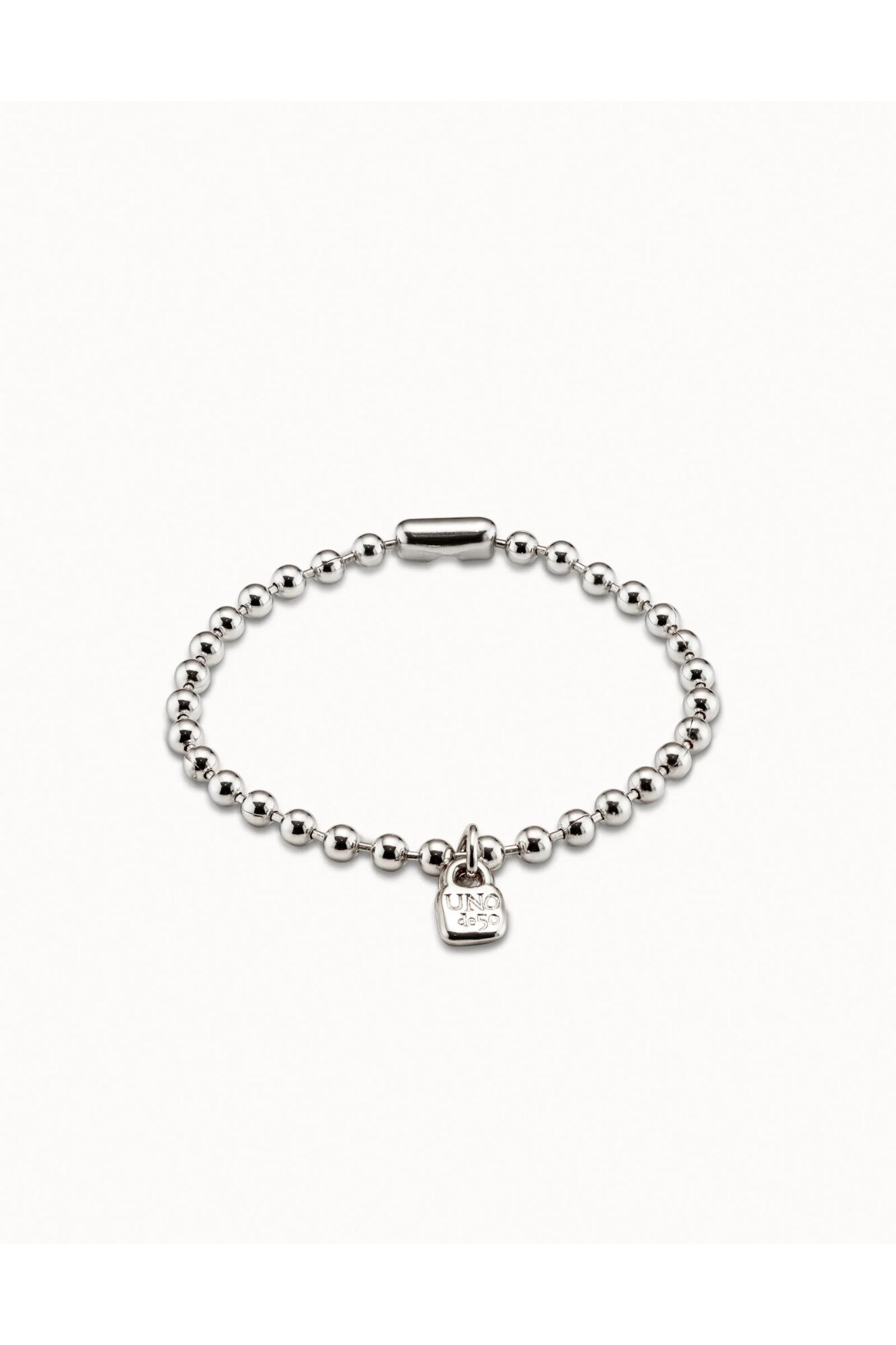 UNOde50 Pulsera bolas de ba&ntilde;o de plata