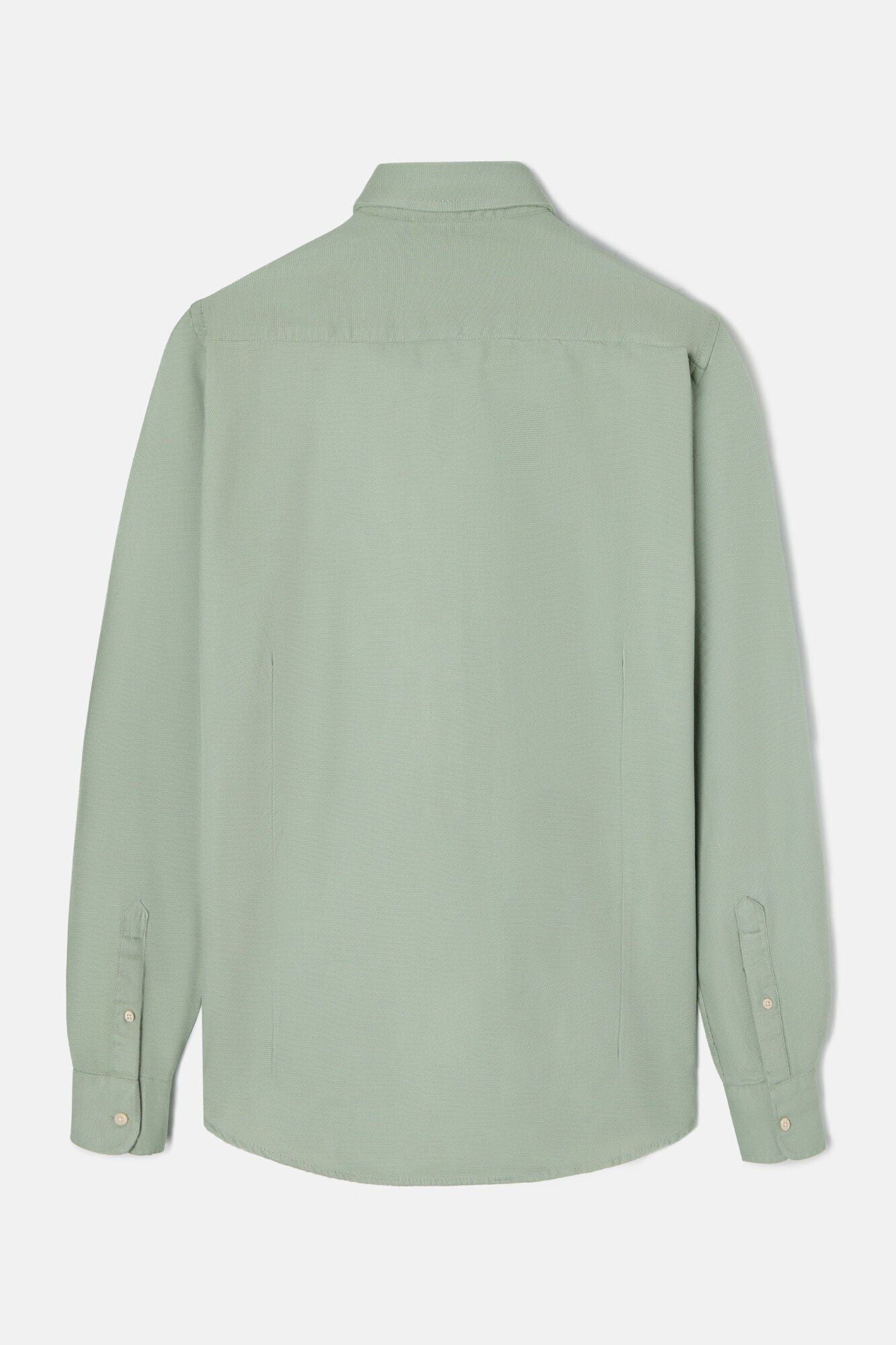 Silbon Plain micropique sport shirt Green