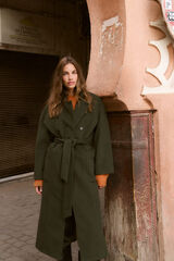 Slowlove Sobretudo longo trespassado Verde