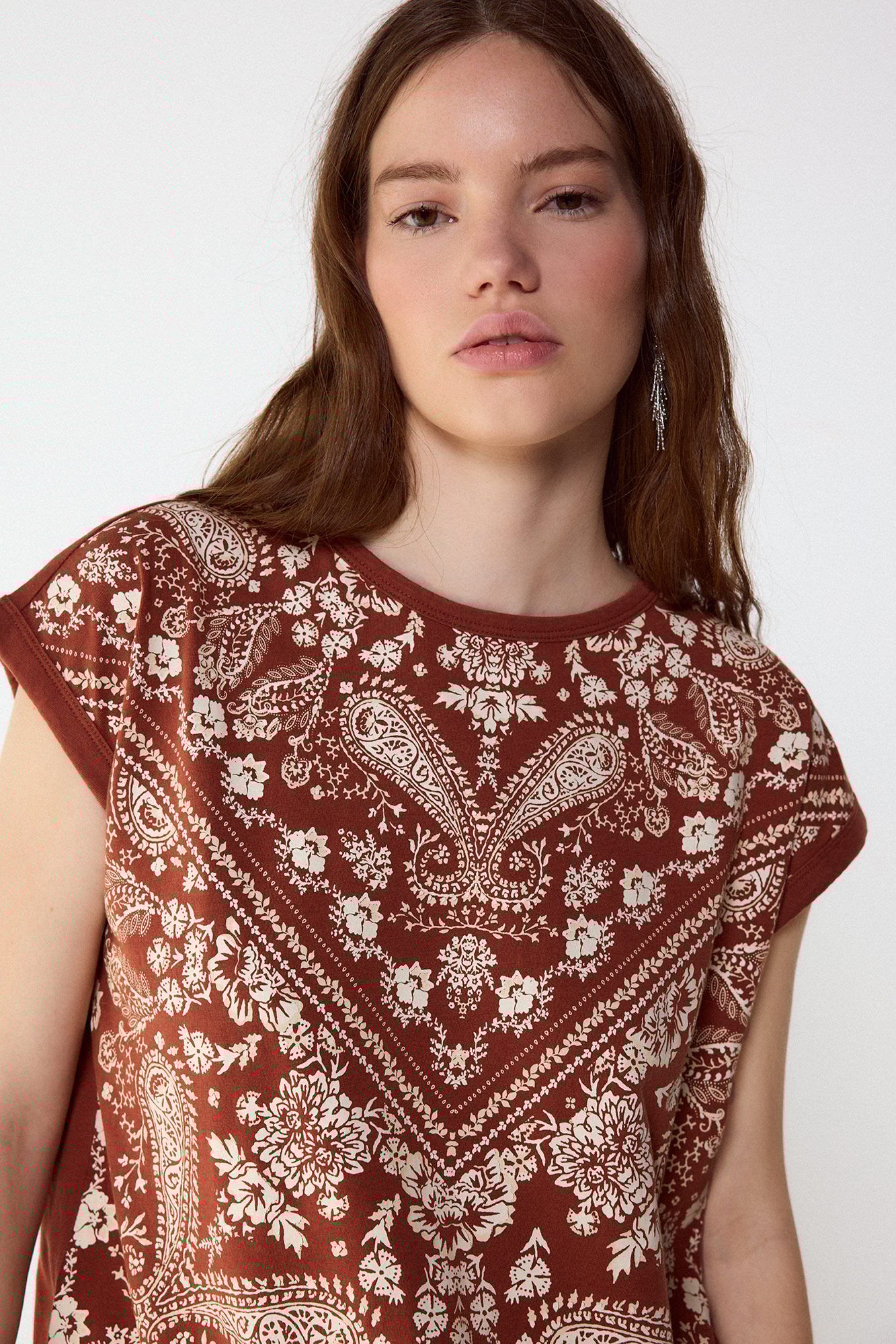 Slowlove Camiseta estampado bandana