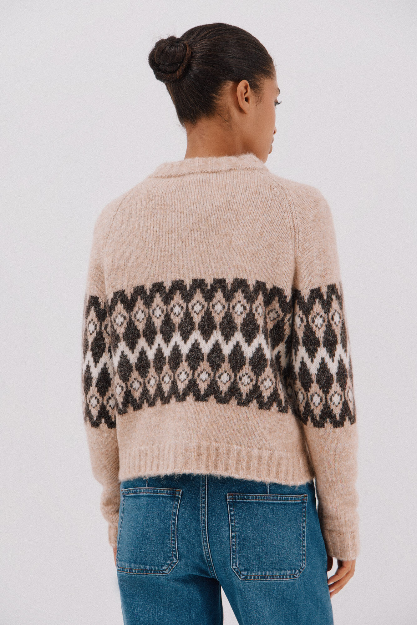 Cortefiel Chaqueta greca posicional Beige